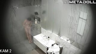 Babe can spend hours in the shower - hidden camera