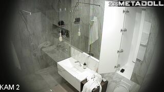 Beauty enjoys spending hours in the shower, solo video