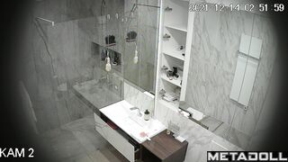 Her bathroom routine turns out to be of interest to strangers