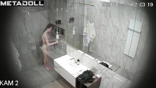 Shower is a true pleasure for her - bathroom spy cam