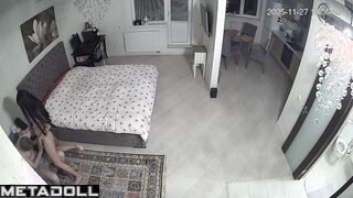 Doggystyle on the bed and in the armchair, spy cam