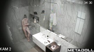 Brunette likes to wash herself and think about her lover