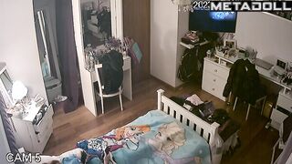 Something interesting happened under her blanket, solo