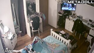 Something interesting happened under her blanket, solo
