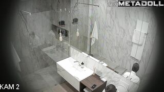 She takes a shower twice a day (solo bathroom video)