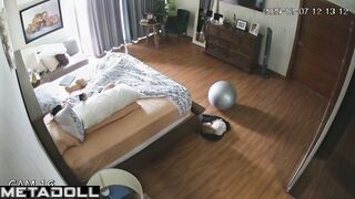 Her wet pussy is rubbing against the pillow right now
