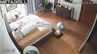Her wet pussy is rubbing against the pillow right now
