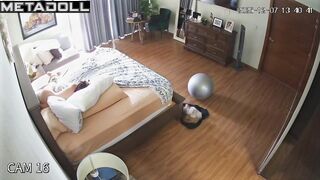 Her wet pussy is rubbing against the pillow right now