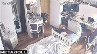 She is obsessed with masturbation, hidden bedroom camera