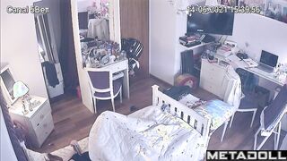 She is obsessed with masturbation, hidden bedroom camera
