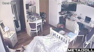 She is obsessed with masturbation, hidden bedroom camera