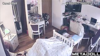 She is obsessed with masturbation, hidden bedroom camera