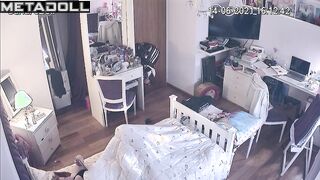 She is obsessed with masturbation, hidden bedroom camera