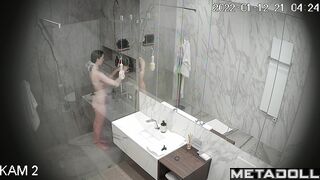 Brunette shaved her legs before husband arrived, look