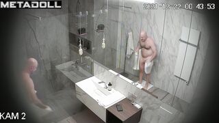 They washed themselves in turns before going to work