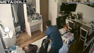 Teens enjoying each other kissing on the bed, look