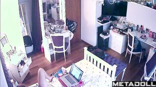 Babe suddenly became aroused while calling her besties