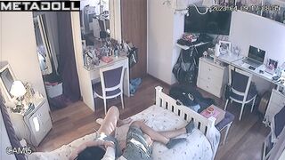 Slim young guy teasing his chubby girlfriend's clit