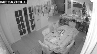 He carefully wiped the sperm from her back after sex