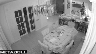 He carefully wiped the sperm from her back after sex