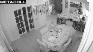 He carefully wiped the sperm from her back after sex