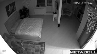 Young people having fun in the bed and on the counter
