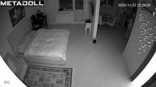 Young people having fun in the bed and on the counter