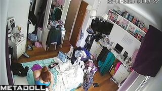 Chubby's bored as always and she is lying on the bed