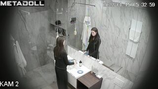 Relatives took turns washing themselves in the shower