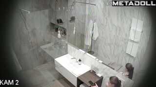 Brunette only pees in the toilet, never in the shower
