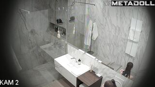 Brunette only pees in the toilet, never in the shower