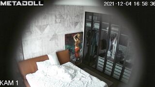 Someone is spying on their power sex game in the bed