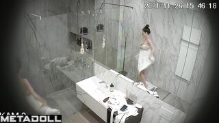 Brunette spends many hours in the shower every day