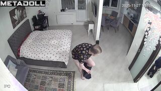 Hot oral sex after work - bedroom hidden camera, look
