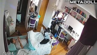 Playing with pussy in closed bedroom is cool and safe