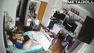 Teenagers sleeping cutely on the same bed, look now