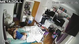 Teenagers sleeping cutely on the same bed, look now