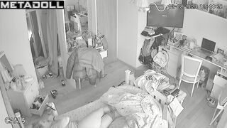 Babe pulled down her panties a little and started masturbating