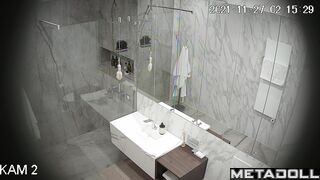 Couple decided to take a shower together after great sex