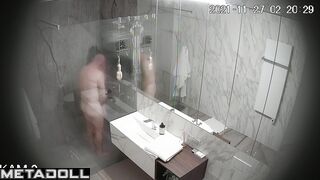 Couple decided to take a shower together after great sex