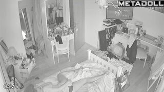 Young lady masturbating in underwear - bedroom cam