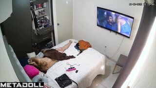 Nothing new, babe's masturbating as usual (bedroom scene)