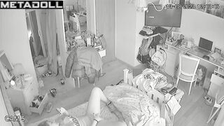 Nothing new, she's masturbating as usual, spy camera