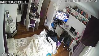 Hidden lenses documented her solo masturbation, look