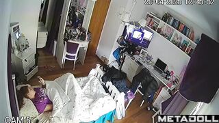 Hidden lenses documented her solo masturbation, look