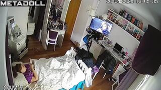 Hidden lenses documented her solo masturbation, look