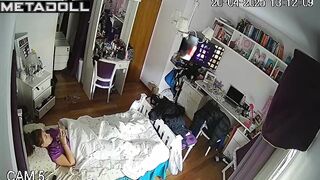 Hidden lenses documented her solo masturbation, look