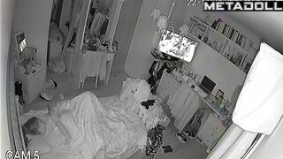 Masturbation helps her fall asleep, solo spy camera