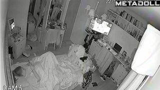 Masturbation helps her fall asleep, solo spy camera