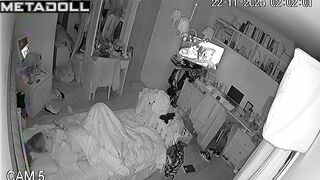 Masturbation helps her fall asleep, solo spy camera
